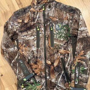 Element Green and Brown Military Field Jacket with Camouflage Pattern